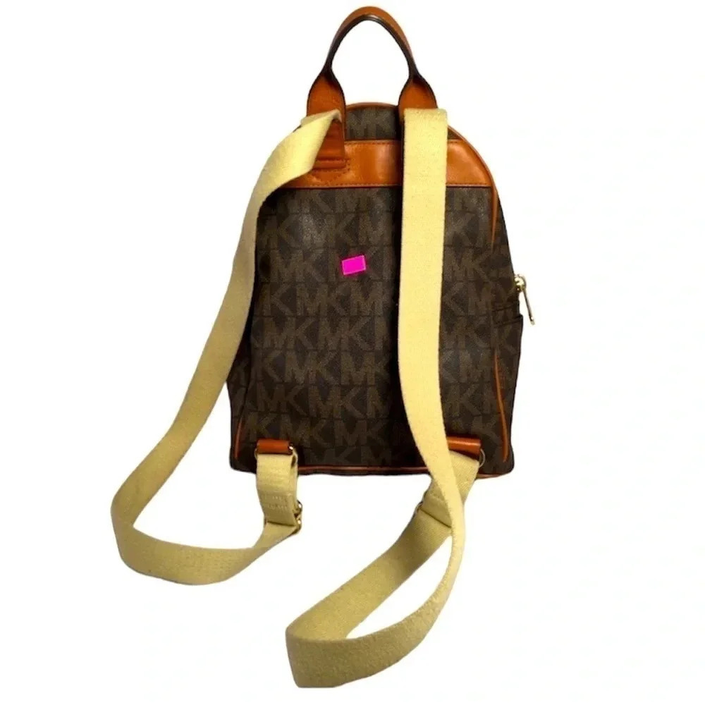Michael Kors Jet Set Studded Backpack Brown - Picture 7 of 11